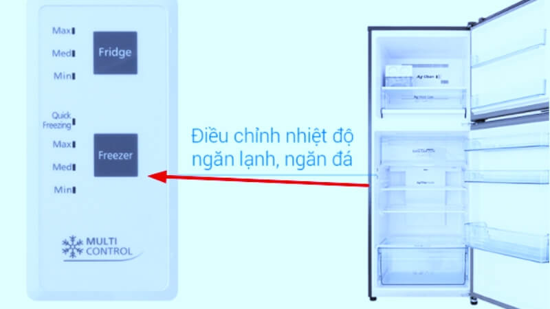 Điều chỉnh nhiệt độ ngăn đông