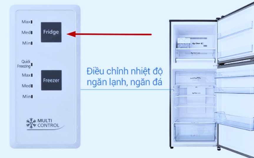 Điều chỉnh nhiệt độ ngăn mát