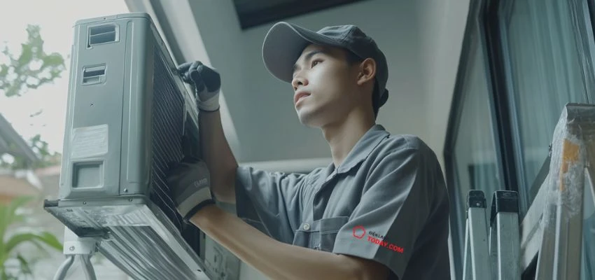 Kiểm tra dàn nóng, dàn lạnh, gas,... để xác định nguyên nhân máy lạnh Toshiba báo lỗi 1F