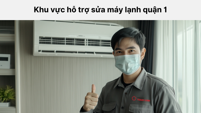 Điện Lạnh Today cung cấp dịch vụ sửa máy lạnh quận 1 nhanh chóng, thuận tiện trên toàn khu vực