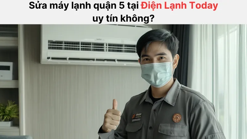 Sửa máy lạnh quận 5 tại Điện Lạnh Today cam kết uy tín và chất lượng