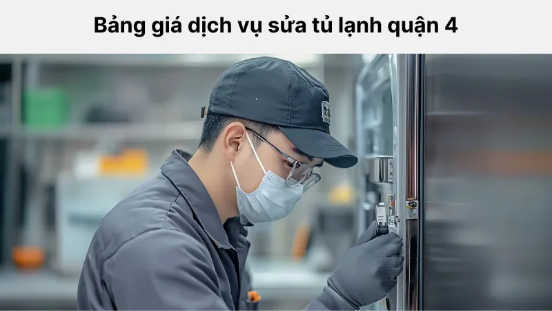 Bảng giá sửa tủ lạnh quận 4 rõ ràng, chi tiết