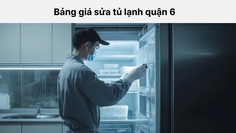 Bảng giá dịch vụ sửa tủ lạnh quận 6 tại Điện Lạnh Today được niêm yết minh bạch và phù hợp