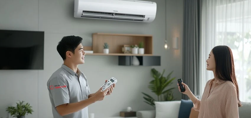 Cùng kiểm tra lại máy lạnh và giải đáp thắc mắc của khách hàng