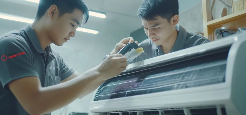 Vệ sinh dàn nóng, dàn lạnh bằng thiết bị hiện đại