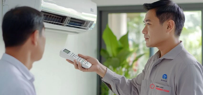 Kiểm tra máy cùng với khách hàng sau khi vệ sinh