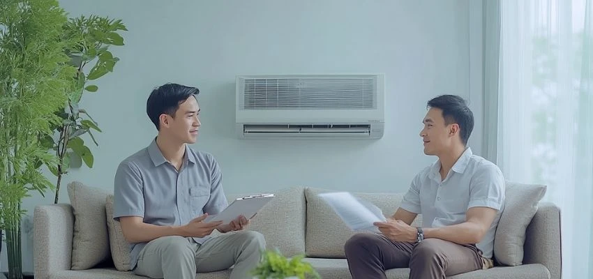 Khảo sát tình trạng máy lạnh và báo giá chi tiết tại nhà