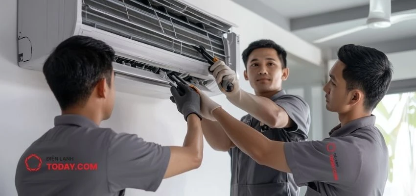 Vệ sinh dàn nóng, dàn lạnh và thay gas (nếu cần)