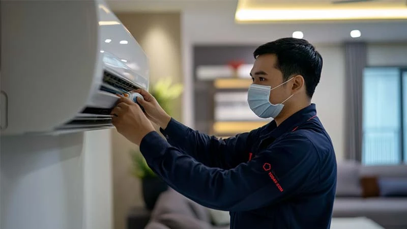 Dịch vụ vệ sinh máy lạnh Bình Chánh uy tín, chất lượng tại Điện lạnh Today