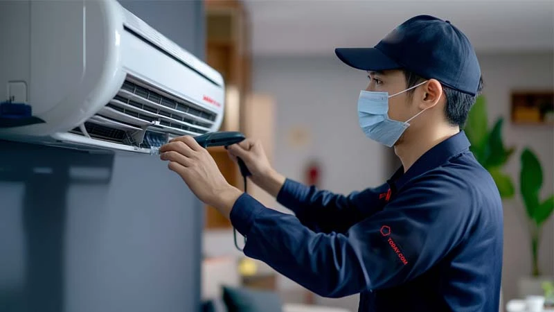 Dịch vụ vệ sinh máy lạnh Củ Chi uy tín, chất lượng tại Điện lạnh Today