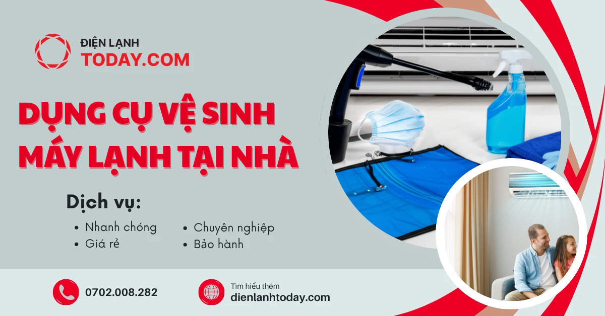 Dụng cụ vệ sinh máy lạnh tại nhà