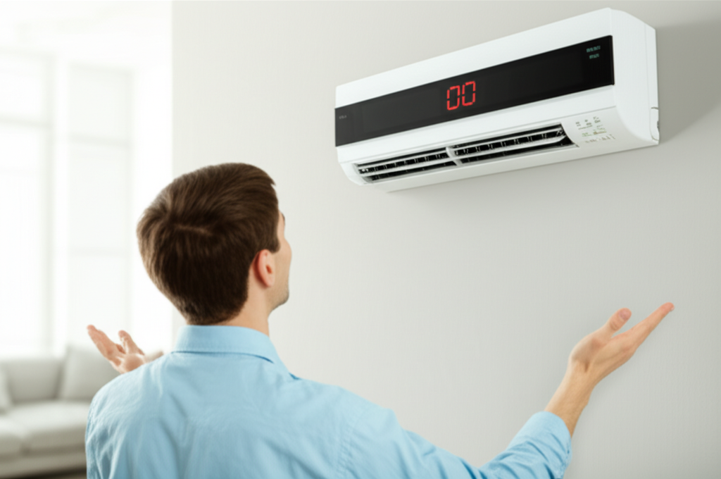 Mã lỗi 00 xuất hiện trên máy lạnh Toshiba báo hiệu sự cố nghiêm trọng.
