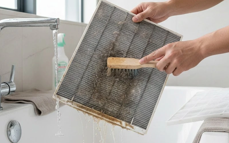 Vệ sinh bộ lọc không khí để khắc phục lỗi A1