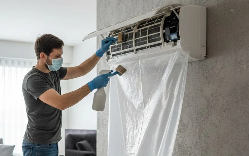 Vệ sinh máy lạnh giúp khắc phục lỗi R9