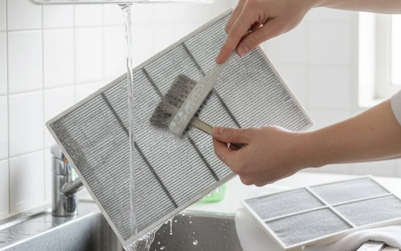 Vệ sinh bộ lọc không khí định kỳ giúp hạn chế lỗi E4