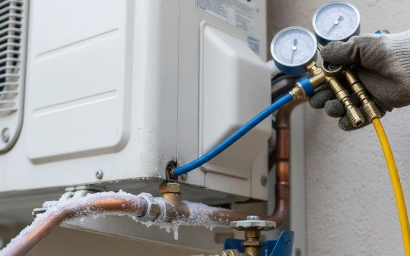 Kiểm tra đường dẫn gas và bơm thêm gas nếu bị thiếu