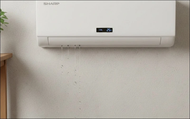 Máy lạnh Sharp bị chảy nước