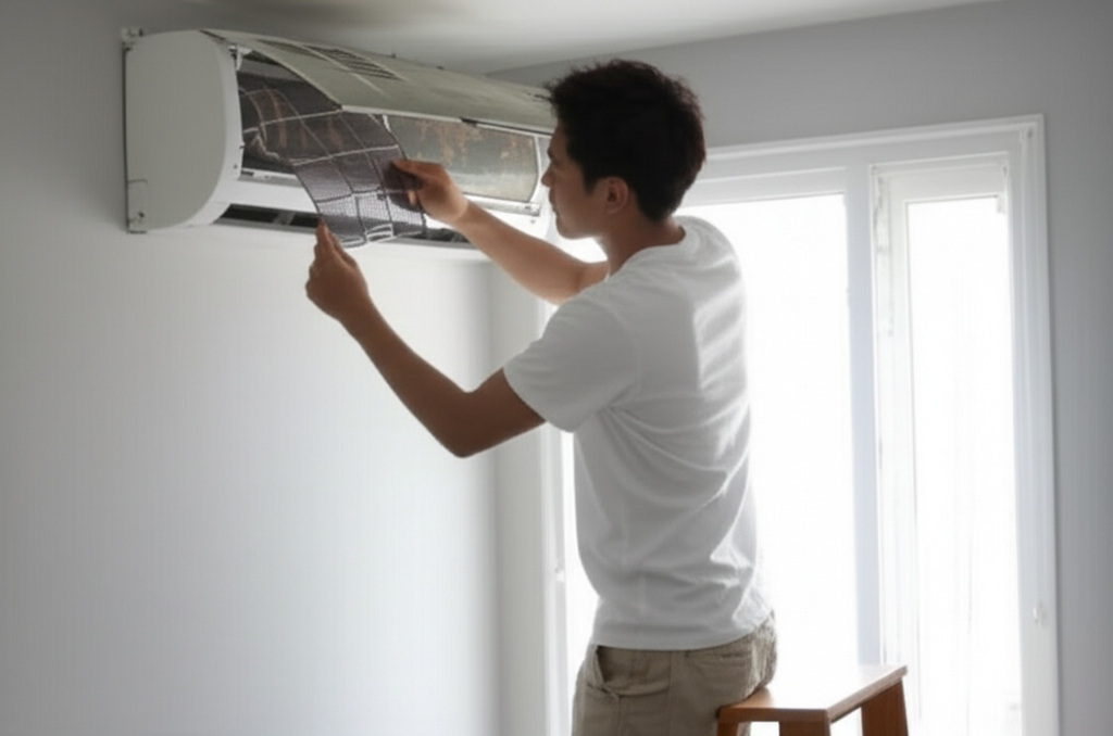 Trước khi gọi thợ, bạn có thể tự kiểm tra nguồn điện, vệ sinh lưới lọc và pin điều khiển.