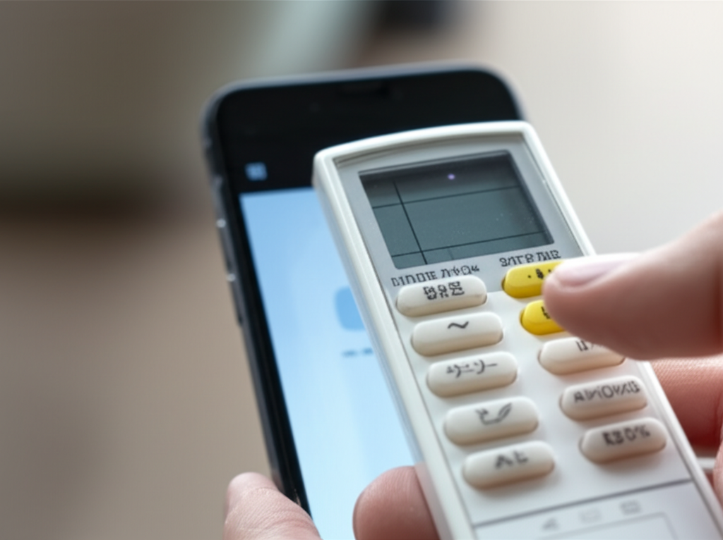 Dùng camera điện thoại để kiểm tra mắt hồng ngoại của remote.