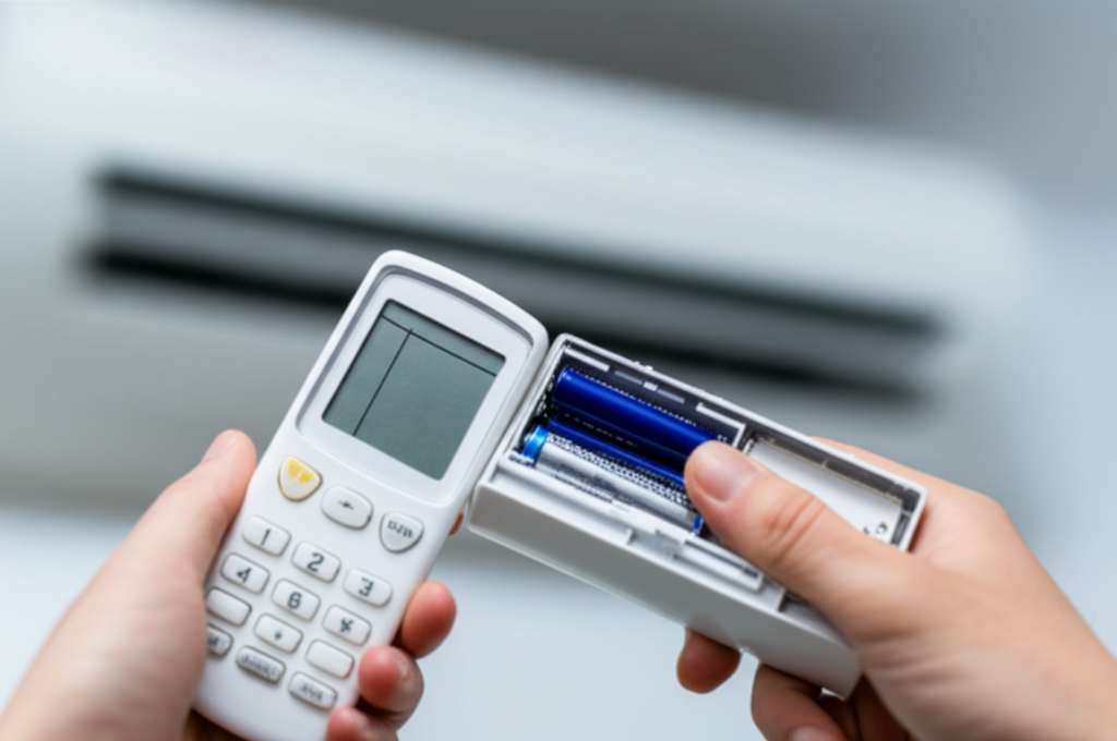 Kiểm tra remote điều hòa có thể giúp khắc phục lỗi mất nguồn đơn giản.