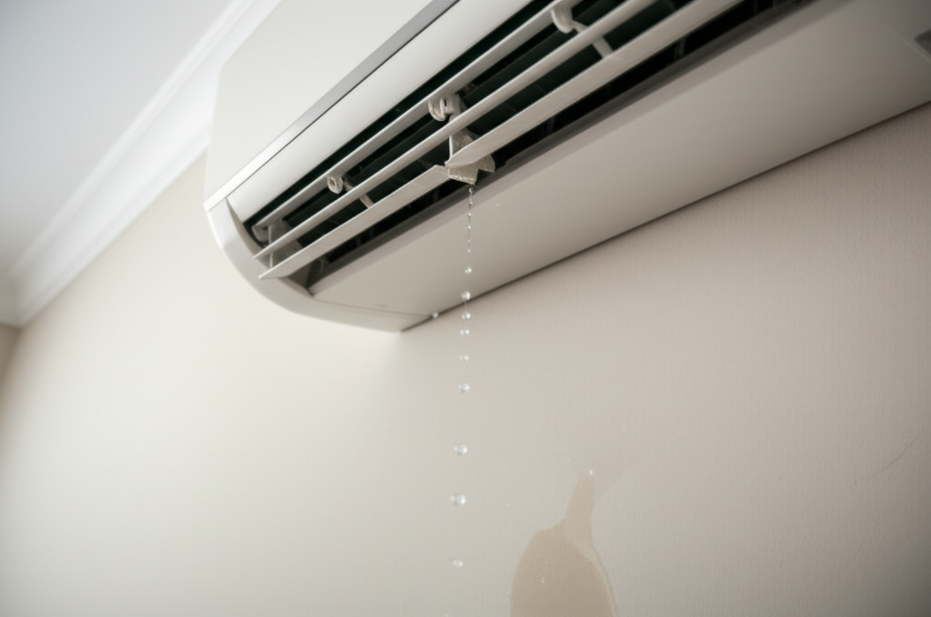 Máy lạnh bị chảy nước là dấu hiệu của sự cố cần khắc phục ngay để tránh hư hại và nguy hiểm.