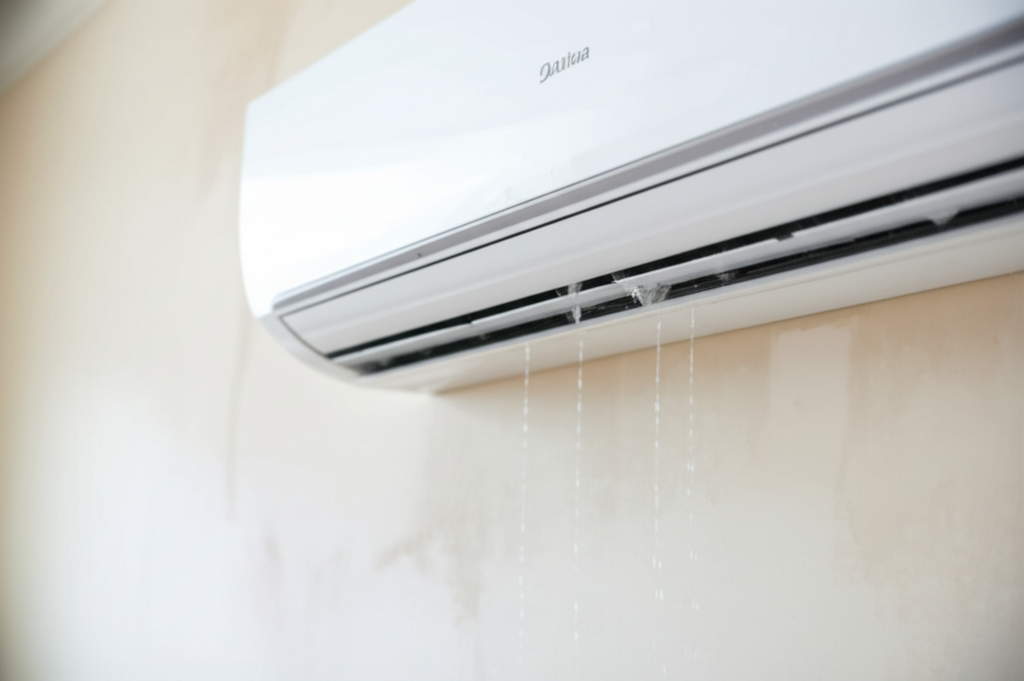 Máy lạnh midea bị chảy nước từ dàn lạnh.