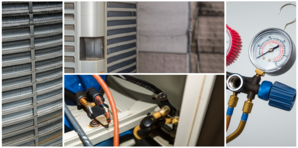 Thiếu gas, cảm biến nhiệt độ hỏng, block quá tải hoặc dàn nóng bị bẩn là những nguyên nhân chính gây lỗi e4.
