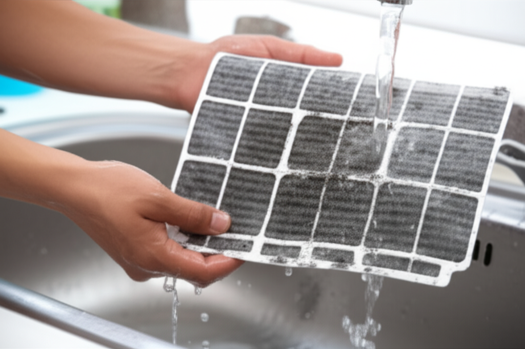 Vệ sinh bộ lọc không khí định kỳ giúp máy lạnh hoạt động hiệu quả hơn và tránh lỗi.