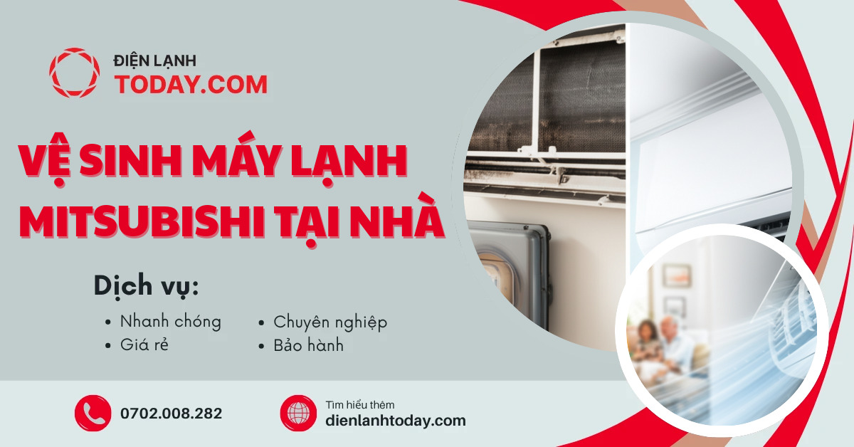 Vệ sinh máy lạnh Mitsubishi tại nhà