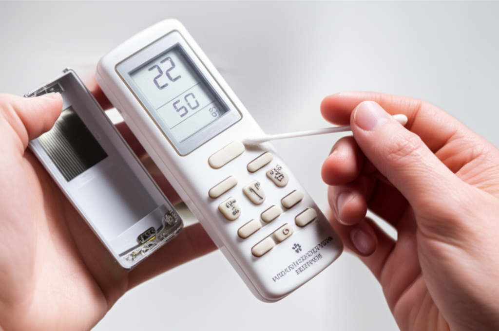 Vệ sinh remote điều hòa định kỳ giúp tránh các lỗi do bụi bẩn.