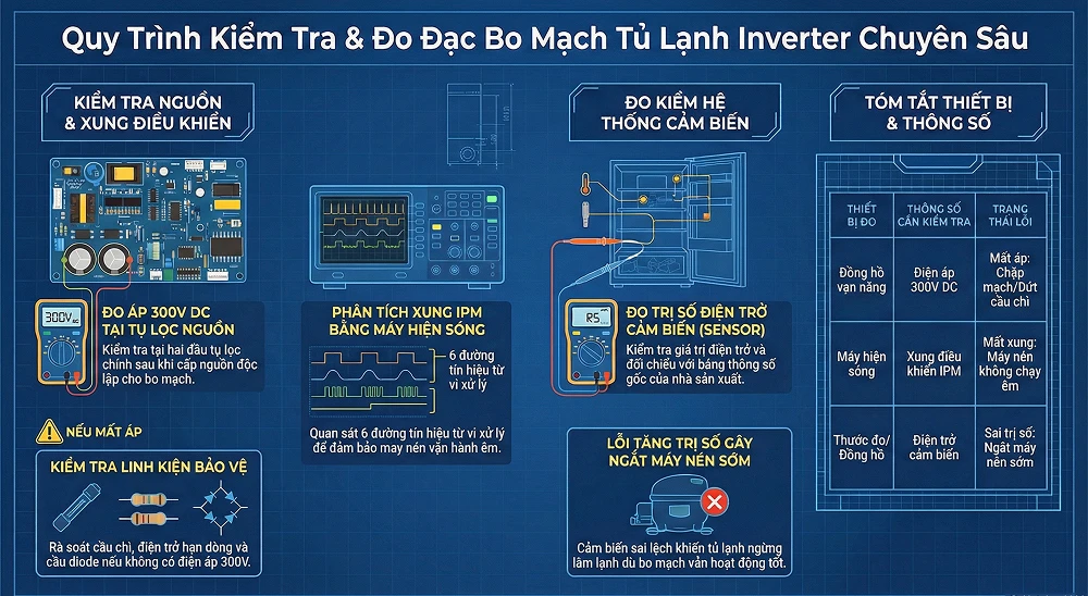 Quy trình kiểm tra và đo đạc thông số điện tử chuyên sâu