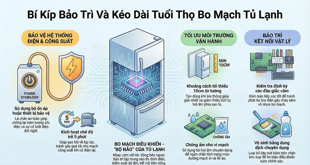 Hướng dẫn bảo trì và phòng ngừa hư hỏng mạch điều khiển