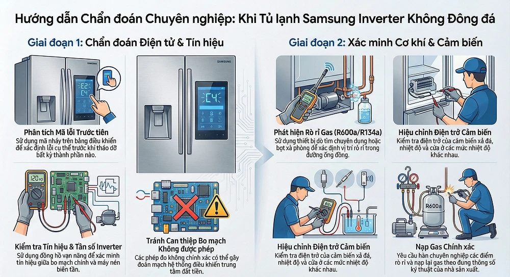 Cách Sửa Tủ Lạnh Samsung Inverter Không Đông Đá