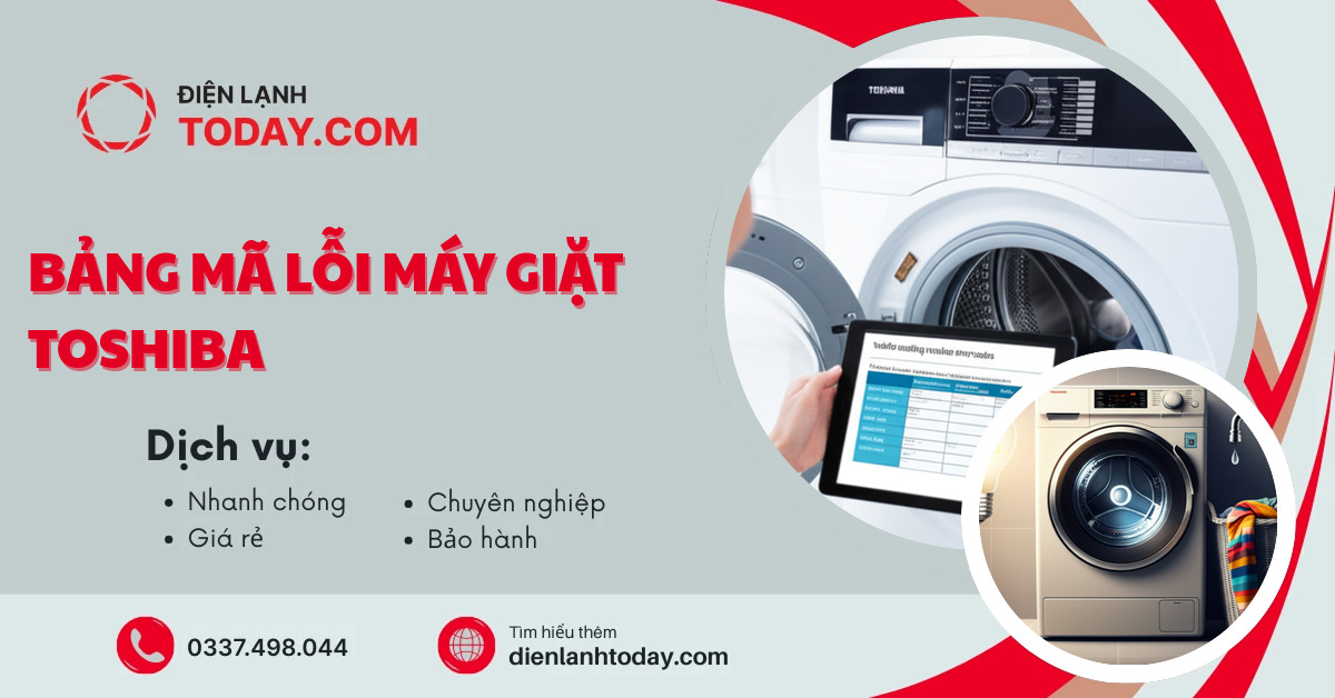Bảng mã lỗi máy giặt toshiba