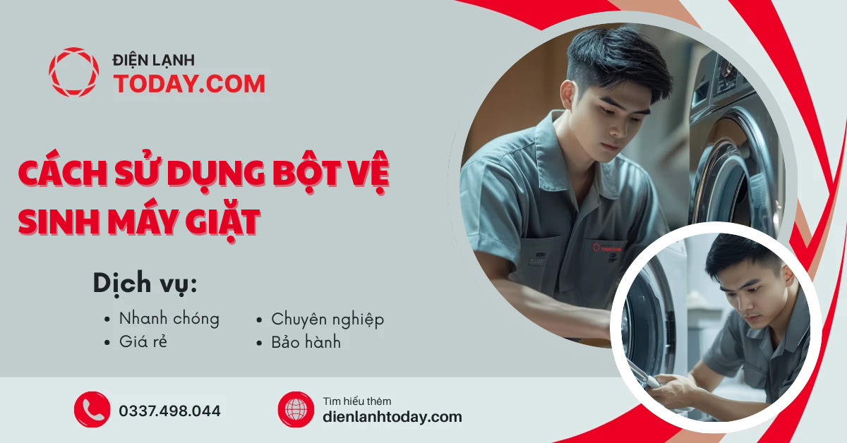 Cách sử dụng bột vệ sinh máy giặt