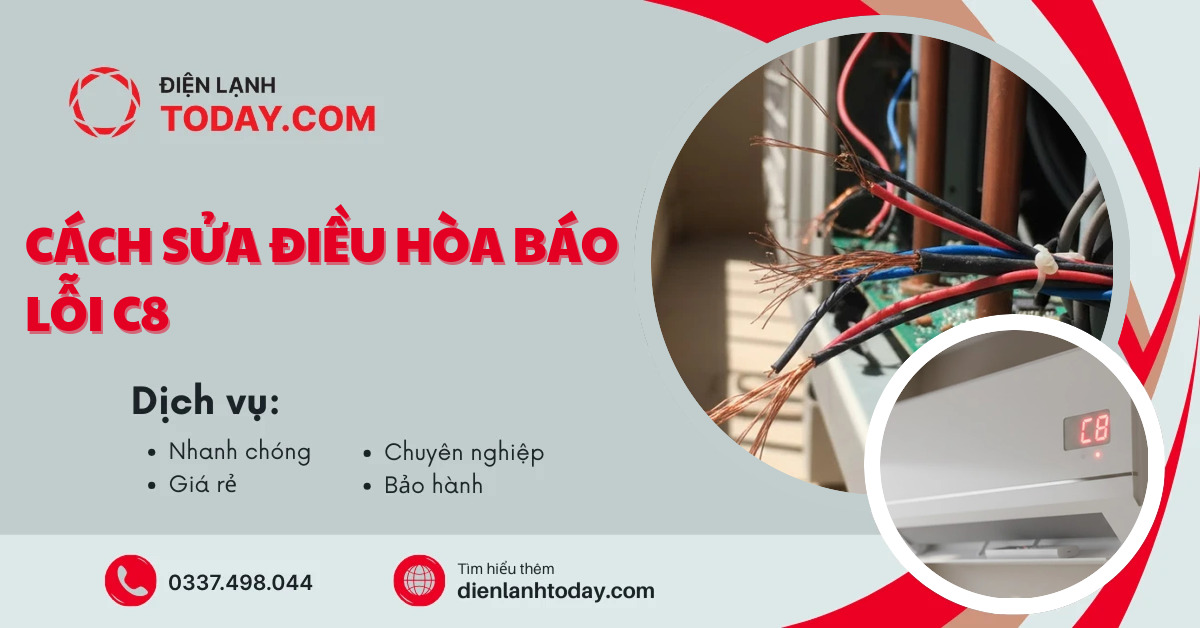 Cách sửa điều hòa báo lỗi c8
