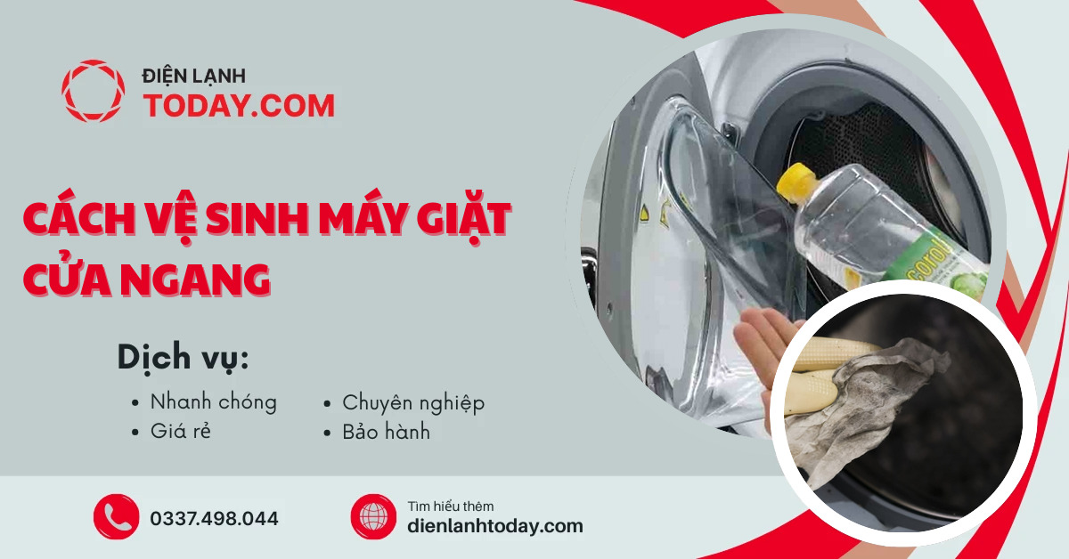 Cách vệ sinh máy giặt cửa ngang