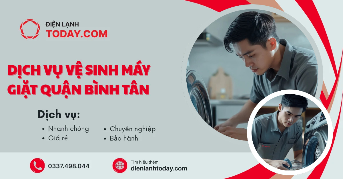 Dịch vụ vệ sinh máy giặt quận Bình Tân