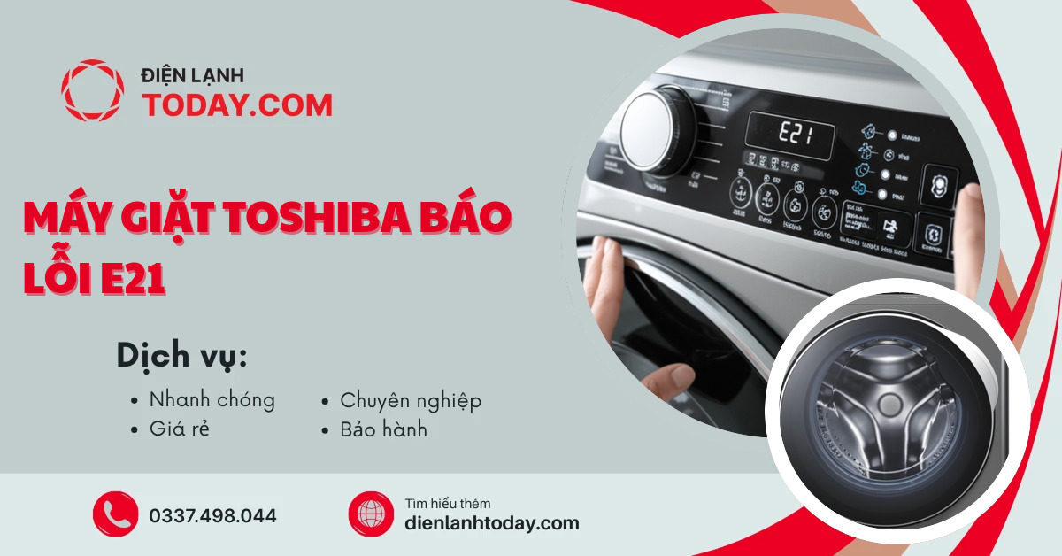 Máy giặt Toshiba báo lỗi E21