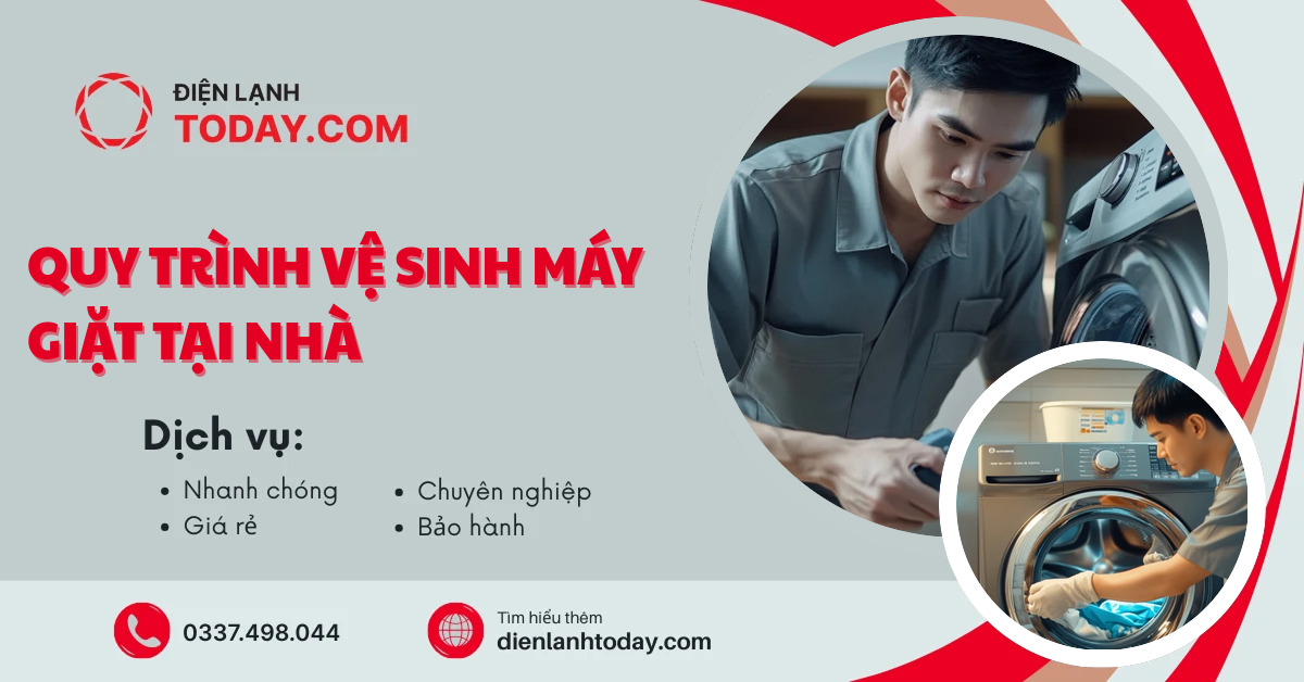 Quy trình vệ sinh máy giặt tại nhà