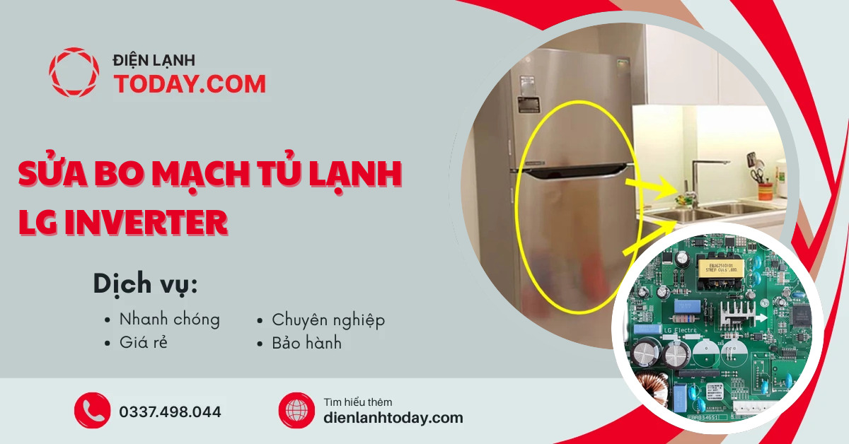 Sửa bo mạch tủ lạnh lg inverter