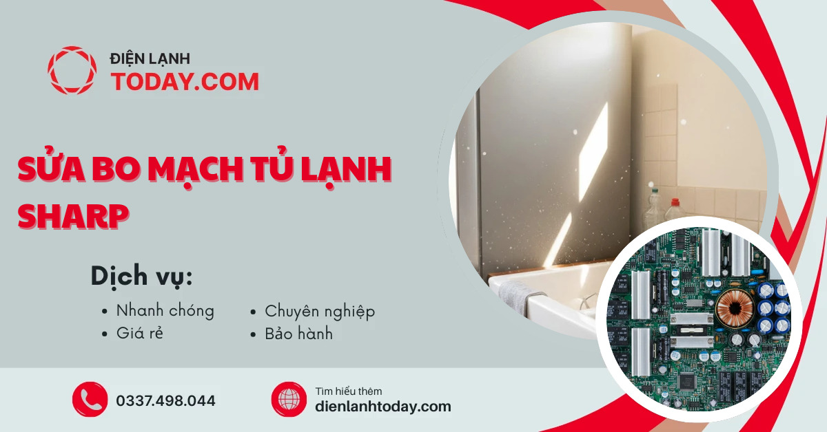 Sửa bo mạch tủ lạnh sharp