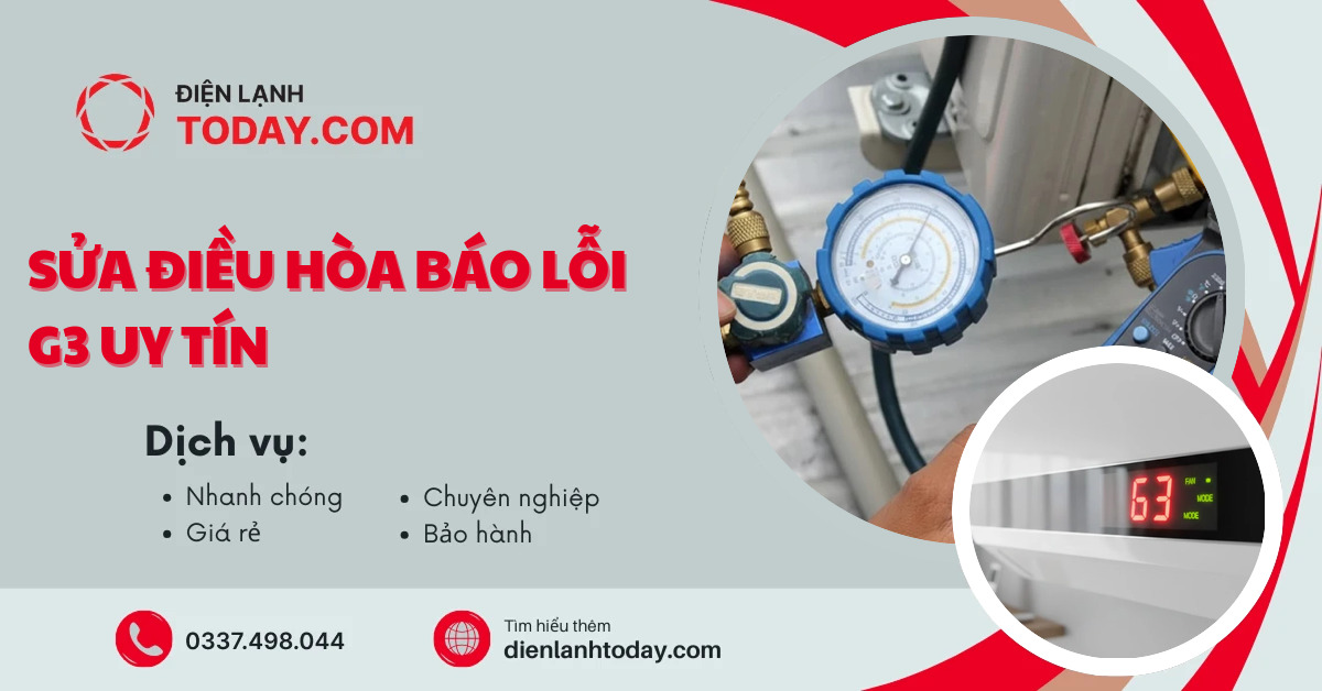Sửa điều hòa báo lỗi g3 uy tín