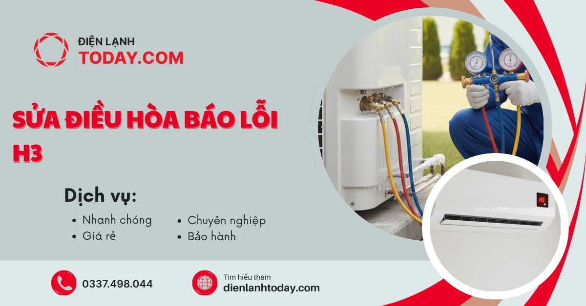 Sửa điều hòa báo lỗi h3