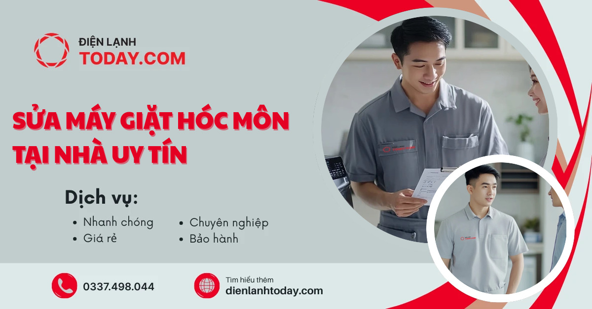 Sửa máy giặt Hóc Môn tại nhà uy tín