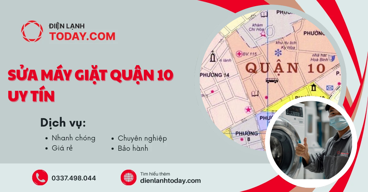 Sửa máy giặt quận 10 uy tín