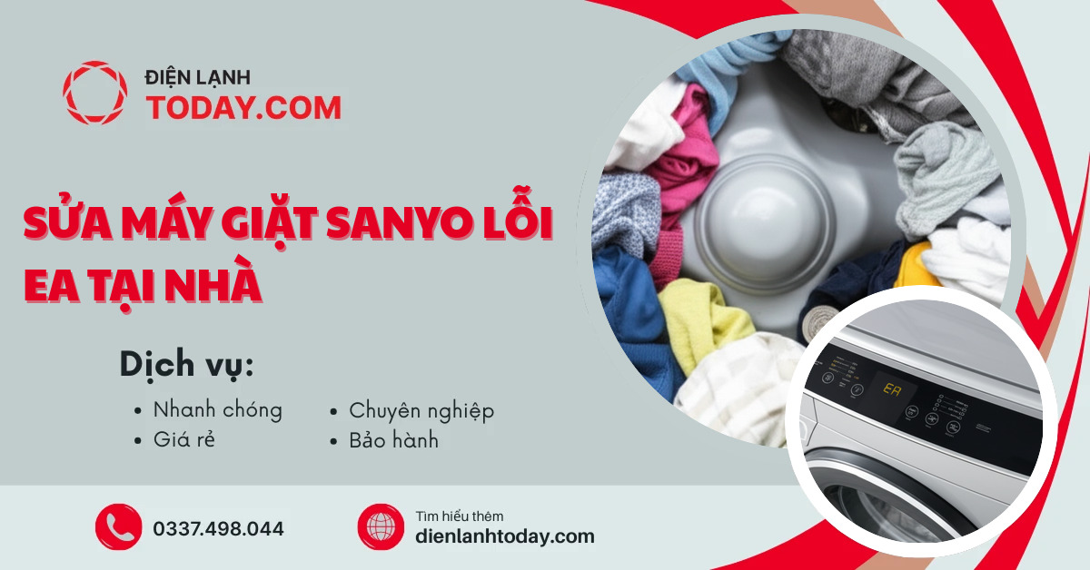 Sửa máy giặt Sanyo lỗi EA tại nhà