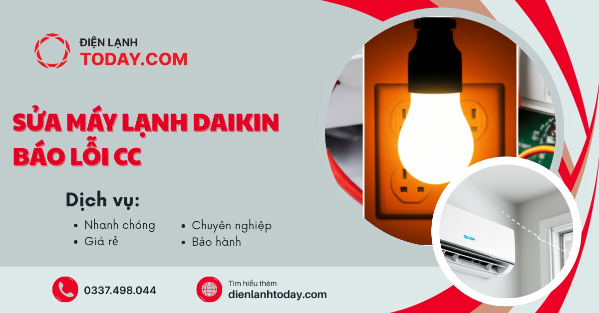 Sửa máy lạnh Daikin báo lỗi CC