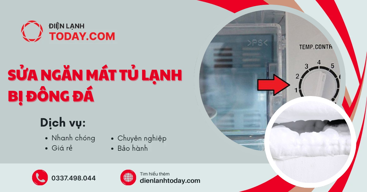 Sửa ngăn mát tủ lạnh bị đông đá