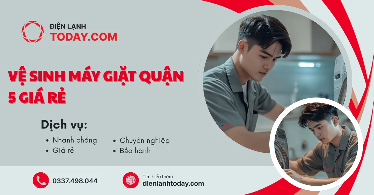 Vệ sinh máy giặt quận 5 giá rẻ